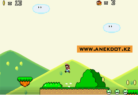 Флеш игра - Marios Adventure (Приключение Марио) - Наш старый любимый Марио! Собирайте бонусы, уничтожайте врагов, а дальше всё понятно... это же Марио!